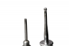(1.) Comparison of a traditional straight screw channel driver head (left) and an off-axis angulated screw channel driver head (right).